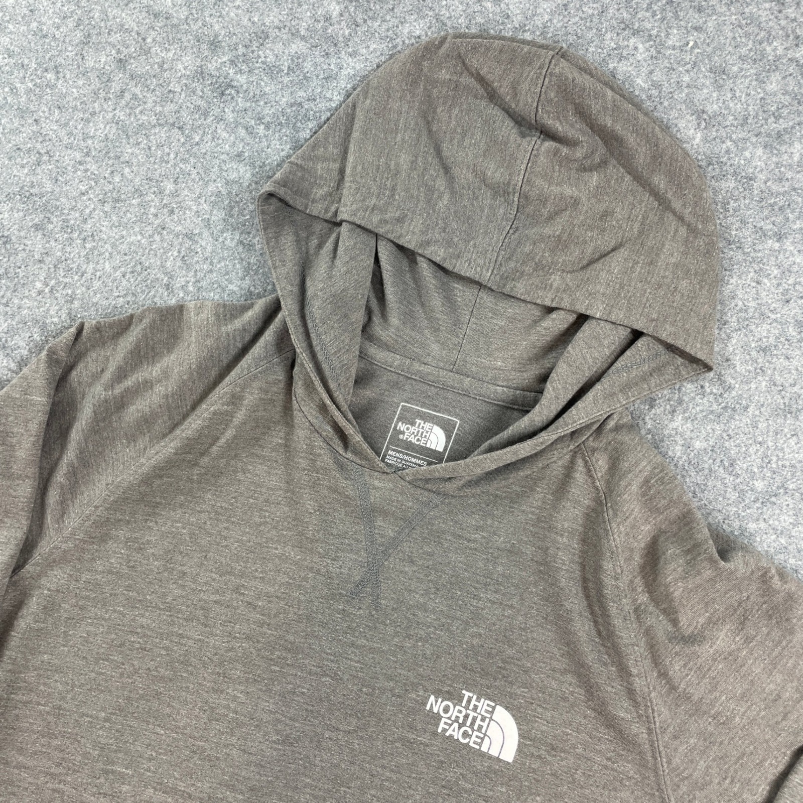 The North Face Mens Hoodie Sweatshirt L Gray Long Sleeve Classic Fit